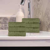 Napa Zero Twist Cotton Solid Waffle Honeycomb Hand Towel Set of 6 - Towel Set by Superior Brand
