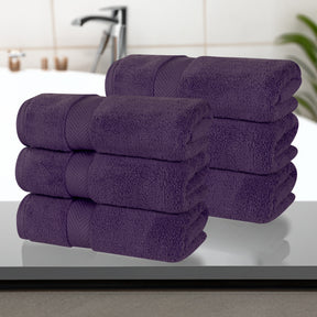 Zero Twist Cotton Solid Ultra-Soft Absorbent Hand Towel - Grape Seed