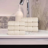 Napa Zero Twist Cotton Solid Waffle Honeycomb Hand Towel Set of 6 - Towel Set by Superior Brand