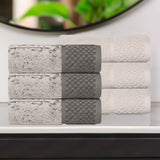 Lodi Cotton 6-Piece Hand Towel Set – Mid-Weight Bathroom or Kitchen Solids & Patterns