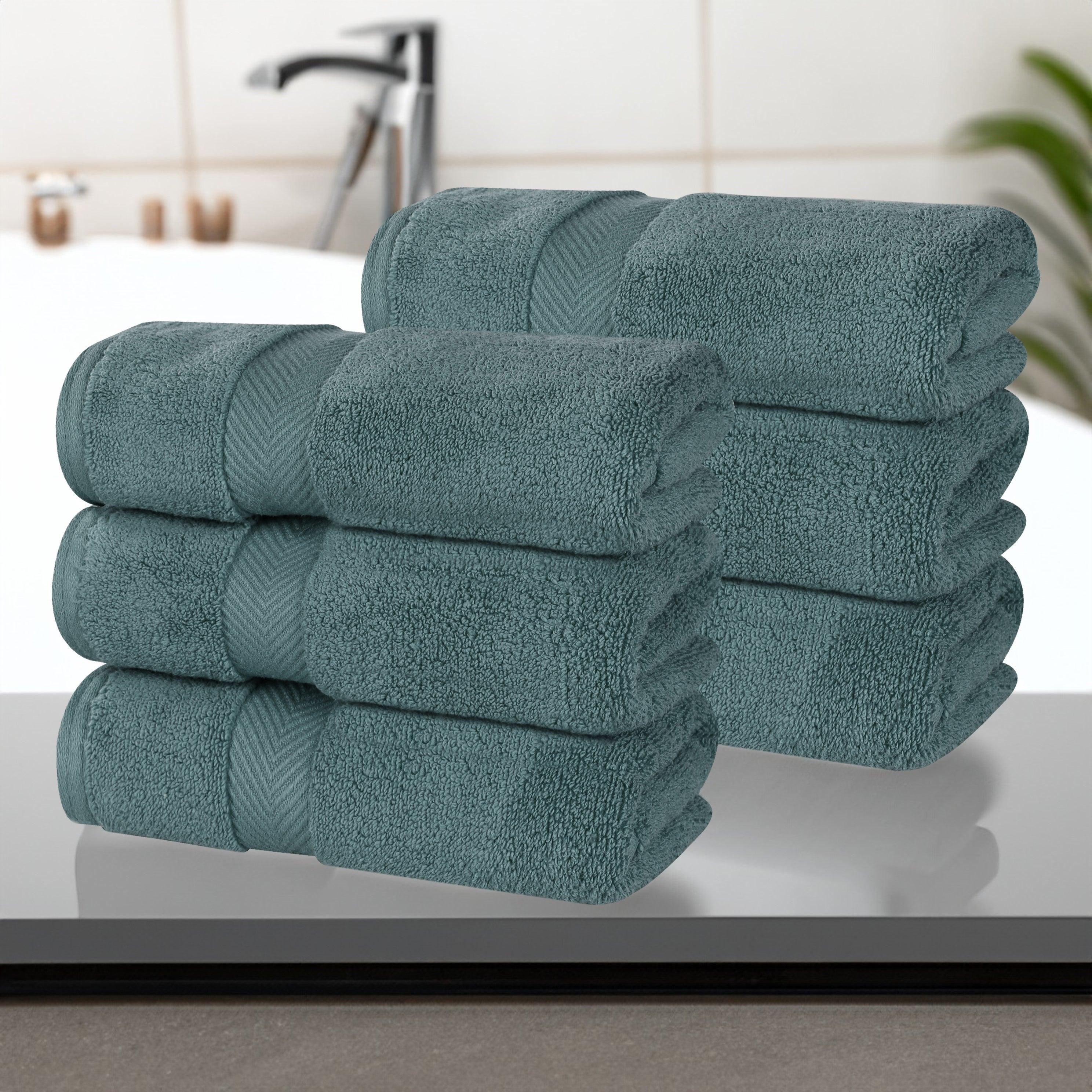 Zero Twist Cotton Solid Ultra-Soft Absorbent Hand Towel Set of 6 - Hand Towel by Superior Brand