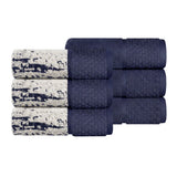 Lodi Cotton 6-Piece Hand Towel Set – Mid-Weight Bathroom or Kitchen Solids & Patterns