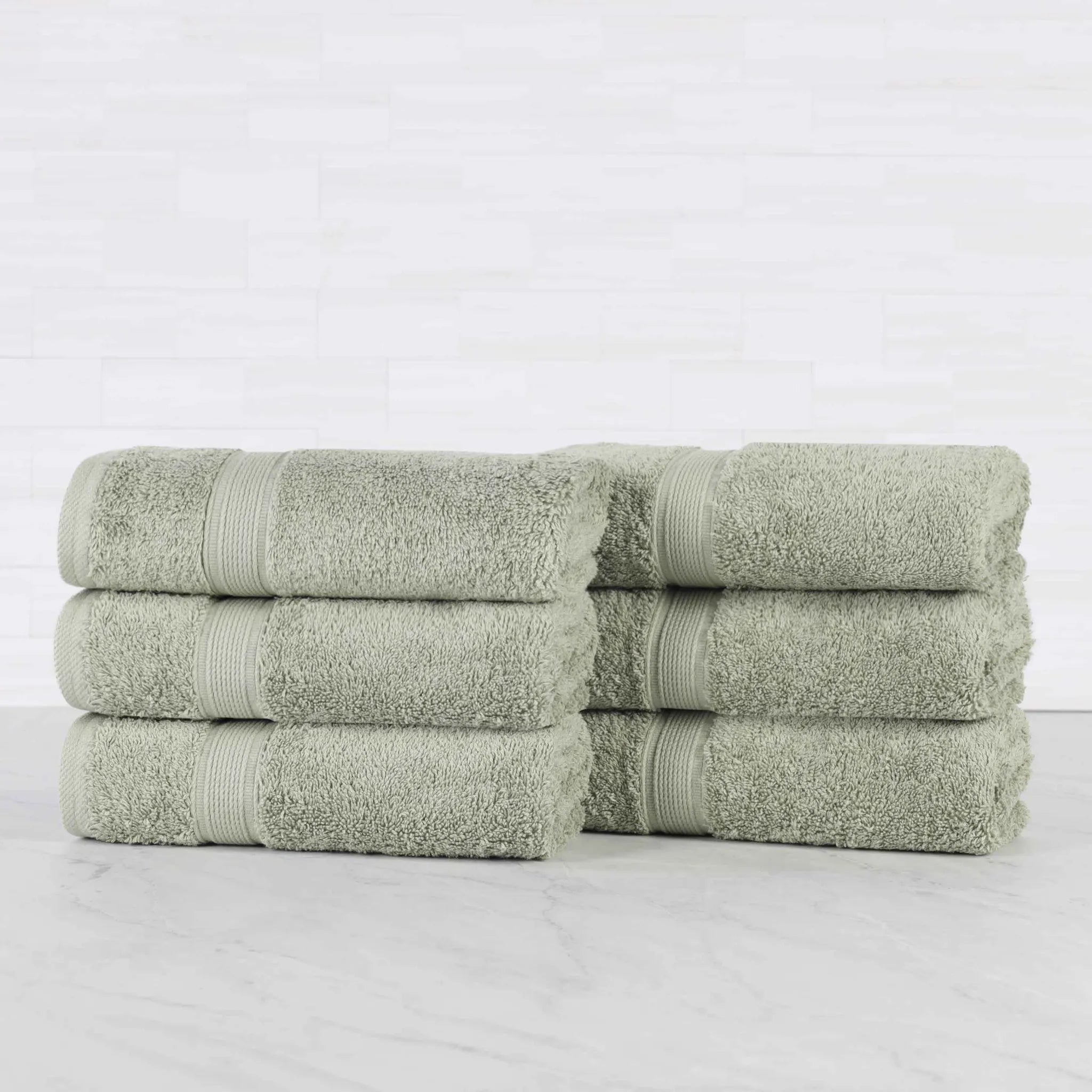 Oregon Organic Cotton Medium Weight Solid Hand Towel, Set of 6 - Hand Towel by Superior Brand