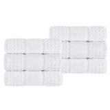 Napa Zero Twist Cotton Solid Waffle Honeycomb Hand Towel Set of 6 - Towel Set by Superior Brand