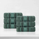 Sadie Zero Twist Cotton Absorbent Solid Hand Towel, Set of 6