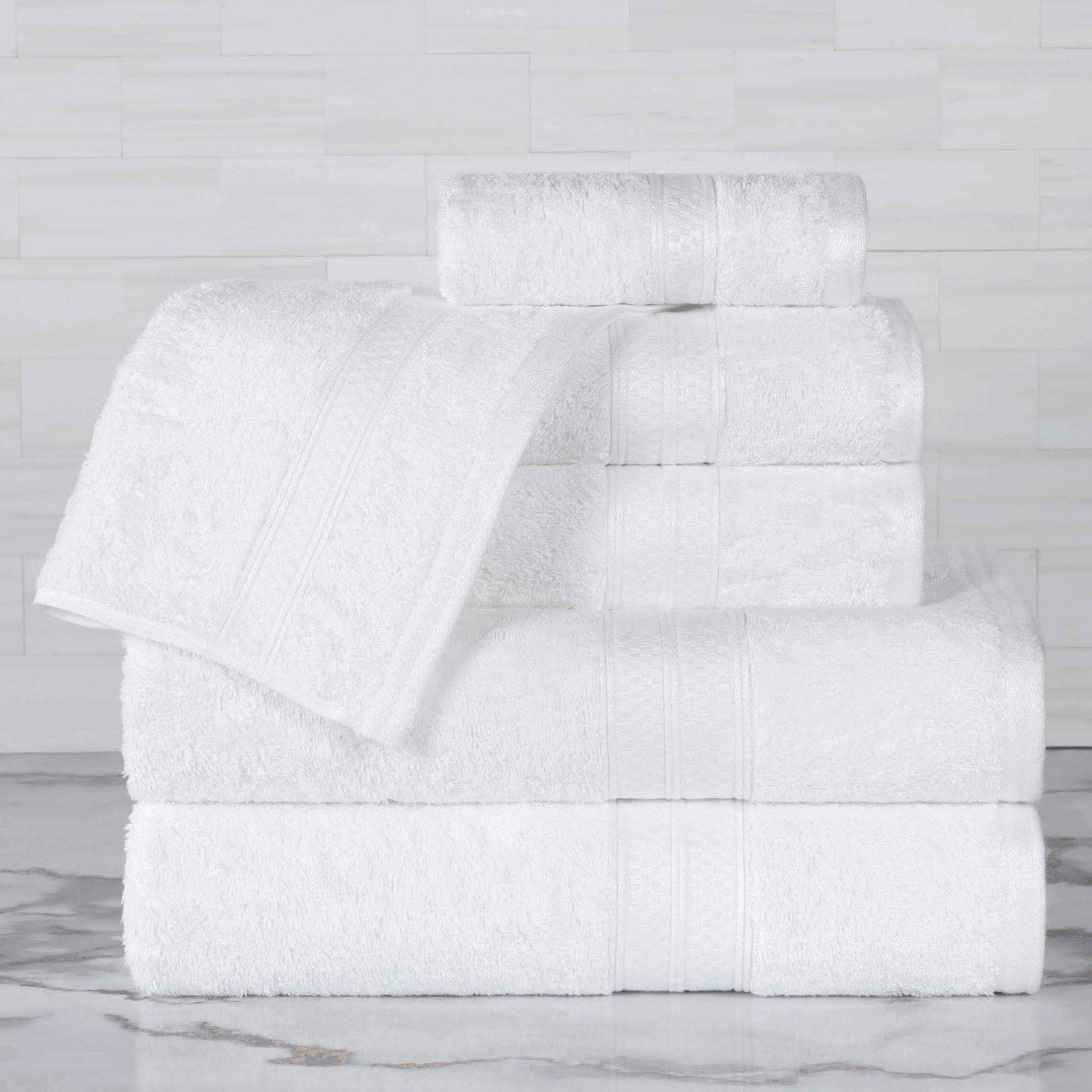 Rayon from Bamboo Ultra-Plush Heavyweight Assorted 6 Piece Towel Set - Towel Set by Superior Brand