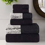 Lodi Cotton 6-Piece Bathroom Towel Set – Absorbent Mid-Weight Solids & Patterns