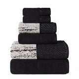 Lodi Cotton 6-Piece Bathroom Towel Set – Absorbent Mid-Weight Solids & Patterns