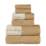 Lodi Cotton 6-Piece Bathroom Towel Set – Absorbent Mid-Weight Solids & Patterns
