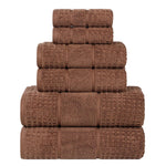 Zero Twist Cotton Waffle Towel Set 6-Piece - Napa - Towel Set by Superior Brand