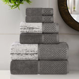 Lodi Cotton 6-Piece Bathroom Towel Set – Absorbent Mid-Weight Solids & Patterns