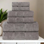 Zero Twist Cotton Waffle Towel Set 6-Piece - Napa - Towel Set by Superior Brand