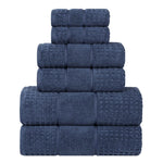Zero Twist Cotton Waffle Towel Set 6-Piece - Napa - Towel Set by Superior Brand