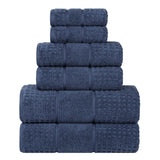 Zero Twist Cotton Waffle Towel Set 6-Piece - Napa - Towel Set by Superior Brand