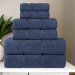 Zero Twist Cotton Waffle Towel Set 6-Piece - Napa - Towel Set by Superior Brand