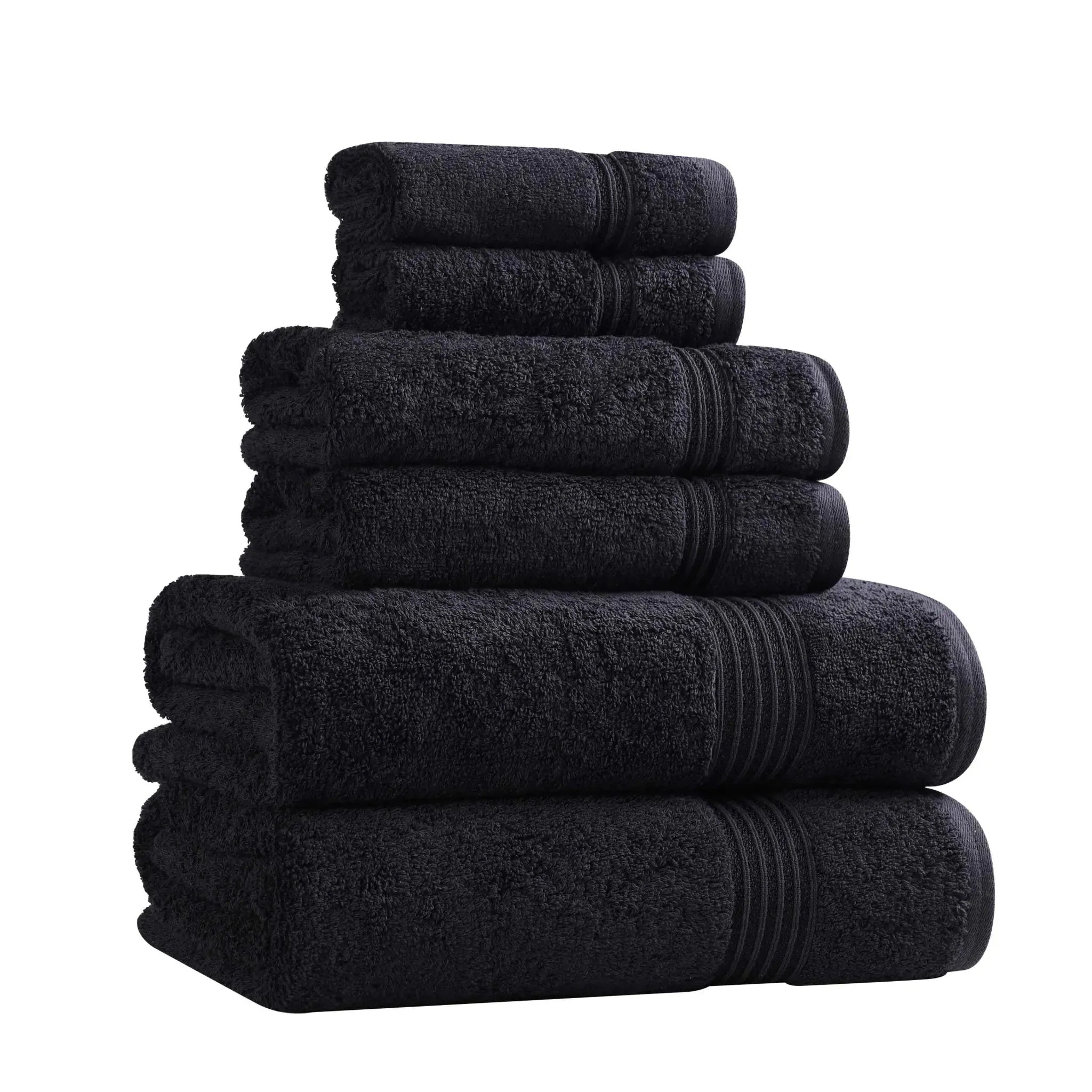 Egyptian Cotton Heritage Plush Towel Set 6 Piece - Egyptian Cotton Towel Set by Superior Brand