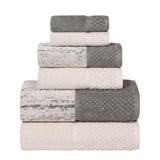 Lodi Cotton 6-Piece Bathroom Towel Set – Absorbent Mid-Weight Solids & Patterns