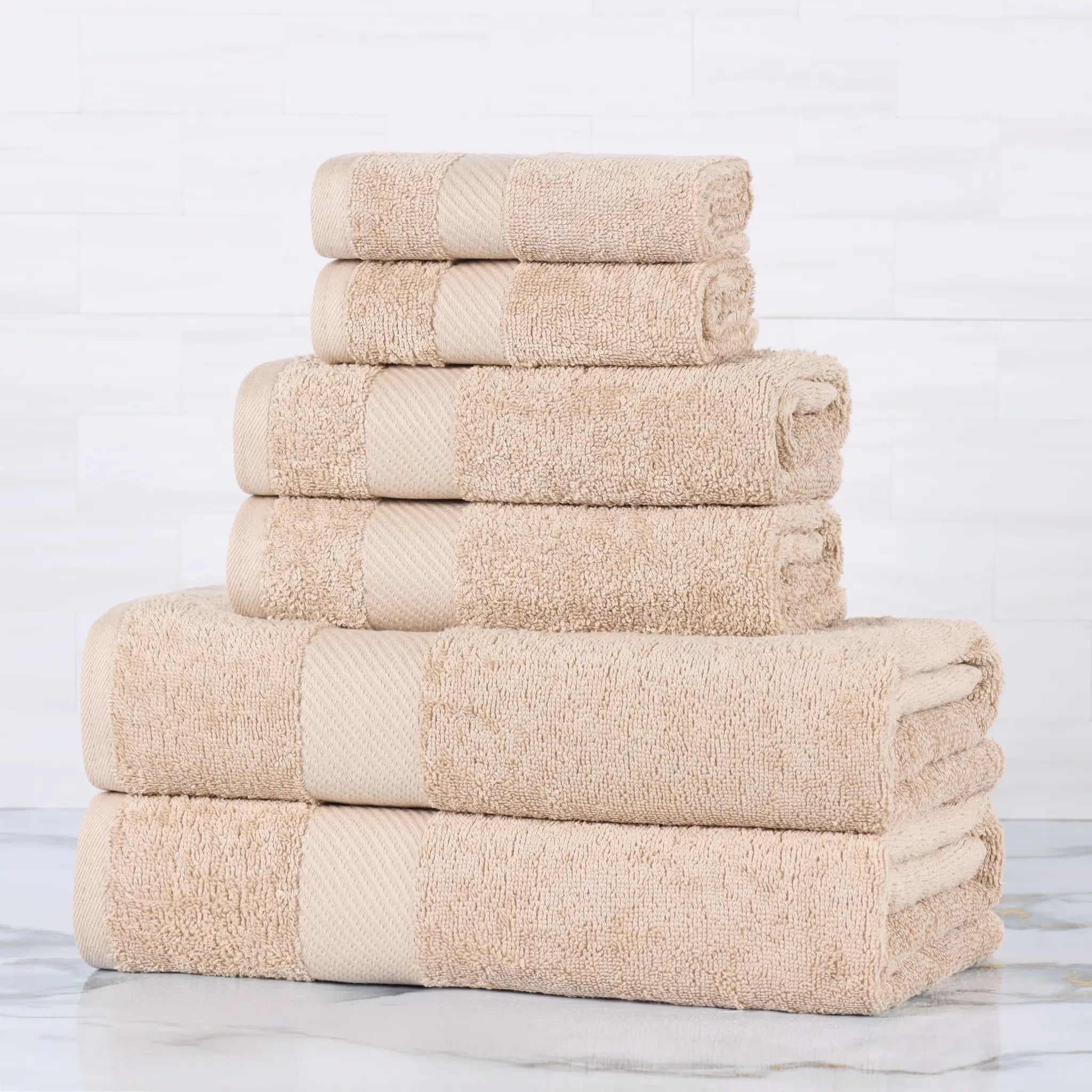 Egyptian Cotton Kendell Plush Towel Set 6 Piece