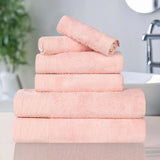 Rayon from Bamboo Eco-Friendly Fluffy Soft Solid 6 Piece Towel Set