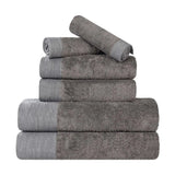 Rayon from Bamboo Eco-Friendly Fluffy Soft Solid 6 Piece Towel Set