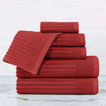 Soho Cotton Ribbed Textured Ultra Absorbent 6 Piece Towel Set - Towel Set by Superior Brand