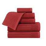 Soho Cotton Ribbed Textured Ultra Absorbent 6 Piece Towel Set - Towel Set by Superior Brand