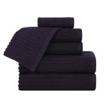 Soho Cotton Ribbed Textured Ultra Absorbent 6 Piece Towel Set - Towel Set by Superior Brand
