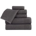 Soho Cotton Ribbed Textured Ultra Absorbent 6 Piece Towel Set - Towel Set by Superior Brand