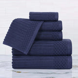 Soho Cotton Ribbed Textured Ultra Absorbent 6 Piece Towel Set - Towel Set by Superior Brand