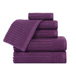 Soho Cotton Ribbed Textured Ultra Absorbent 6 Piece Towel Set - Towel Set by Superior Brand