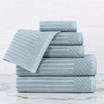 Soho Cotton Ribbed Textured Ultra Absorbent 6 Piece Towel Set - Towel Set by Superior Brand
