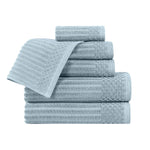Soho Cotton Ribbed Textured Ultra Absorbent 6 Piece Towel Set - Towel Set by Superior Brand
