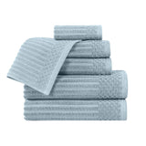 Soho Cotton Ribbed Textured Ultra Absorbent 6 Piece Towel Set - Towel Set by Superior Brand