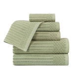 Soho Cotton Ribbed Textured Ultra Absorbent 6 Piece Towel Set - Towel Set by Superior Brand