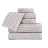 Soho Cotton Ribbed Textured Ultra Absorbent 6 Piece Towel Set - Towel Set by Superior Brand