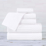 Soho Cotton Ribbed Textured Ultra Absorbent 6 Piece Towel Set - Towel Set by Superior Brand