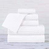 Soho Cotton Ribbed Textured Ultra Absorbent 6 Piece Towel Set - Towel Set by Superior Brand
