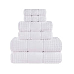 Zero Twist Cotton Waffle Towel Set 6-Piece - Napa - Towel Set by Superior Brand