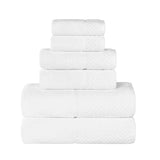 Lodi Cotton 6-Piece Bathroom Towel Set – Absorbent Mid-Weight Solids & Patterns