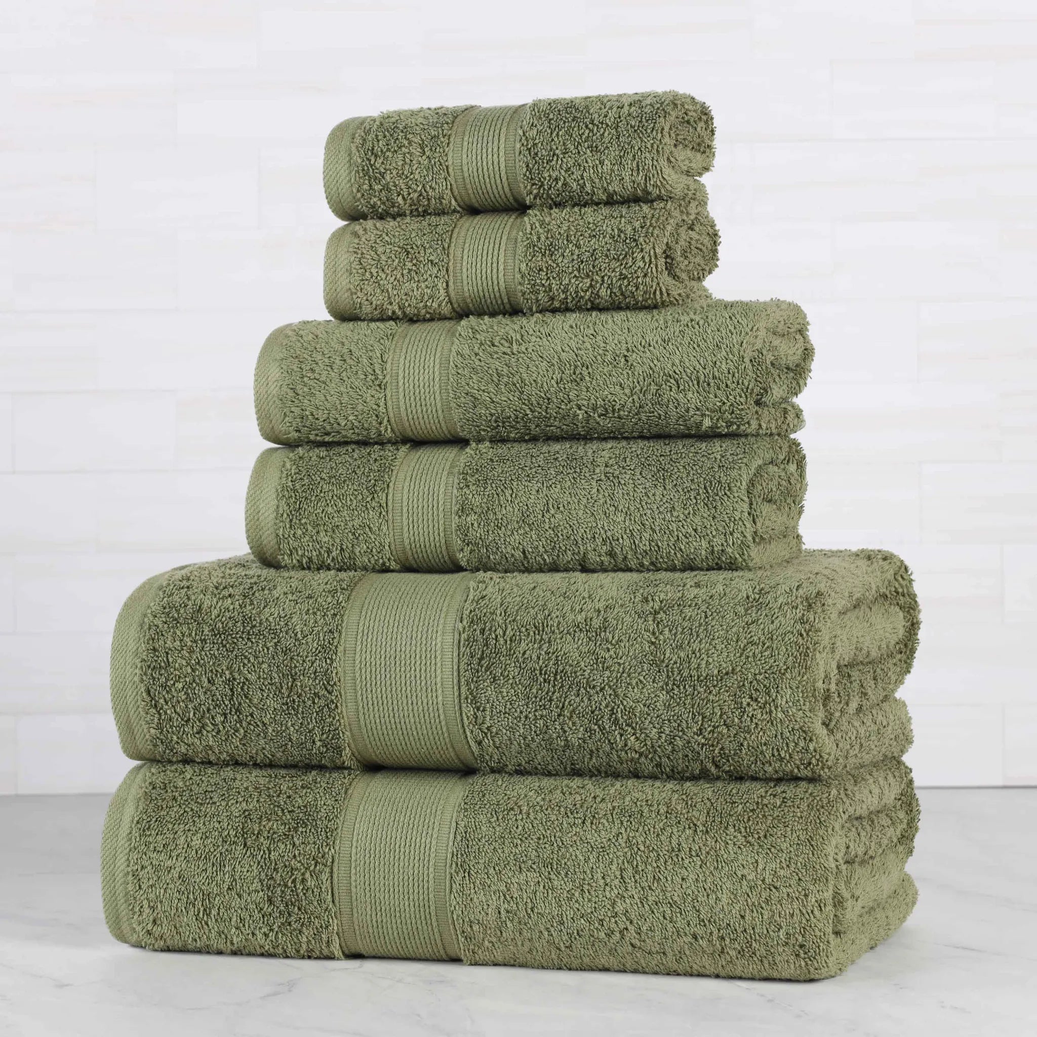 Oregon Organic Cotton Medium Weight Solid 6-Piece Towel Set - Towel Set by Superior Brand