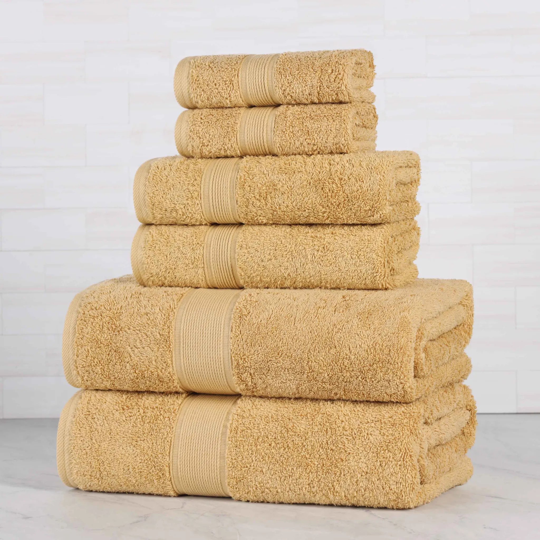 Oregon Organic Cotton Medium Weight Solid 6-Piece Towel Set - Towel Set by Superior Brand