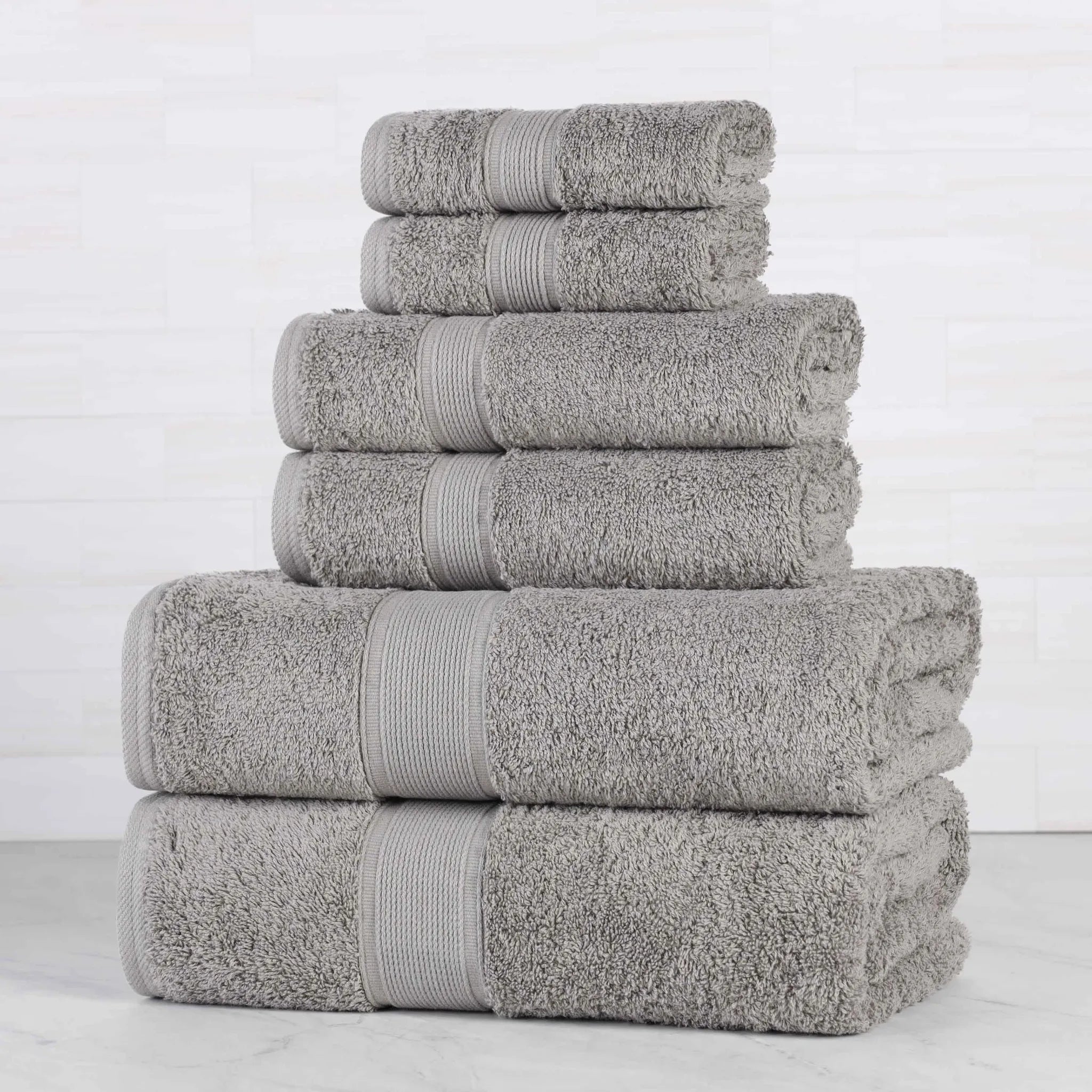 Oregon Organic Cotton Medium Weight Solid 6-Piece Towel Set - Towel Set by Superior Brand
