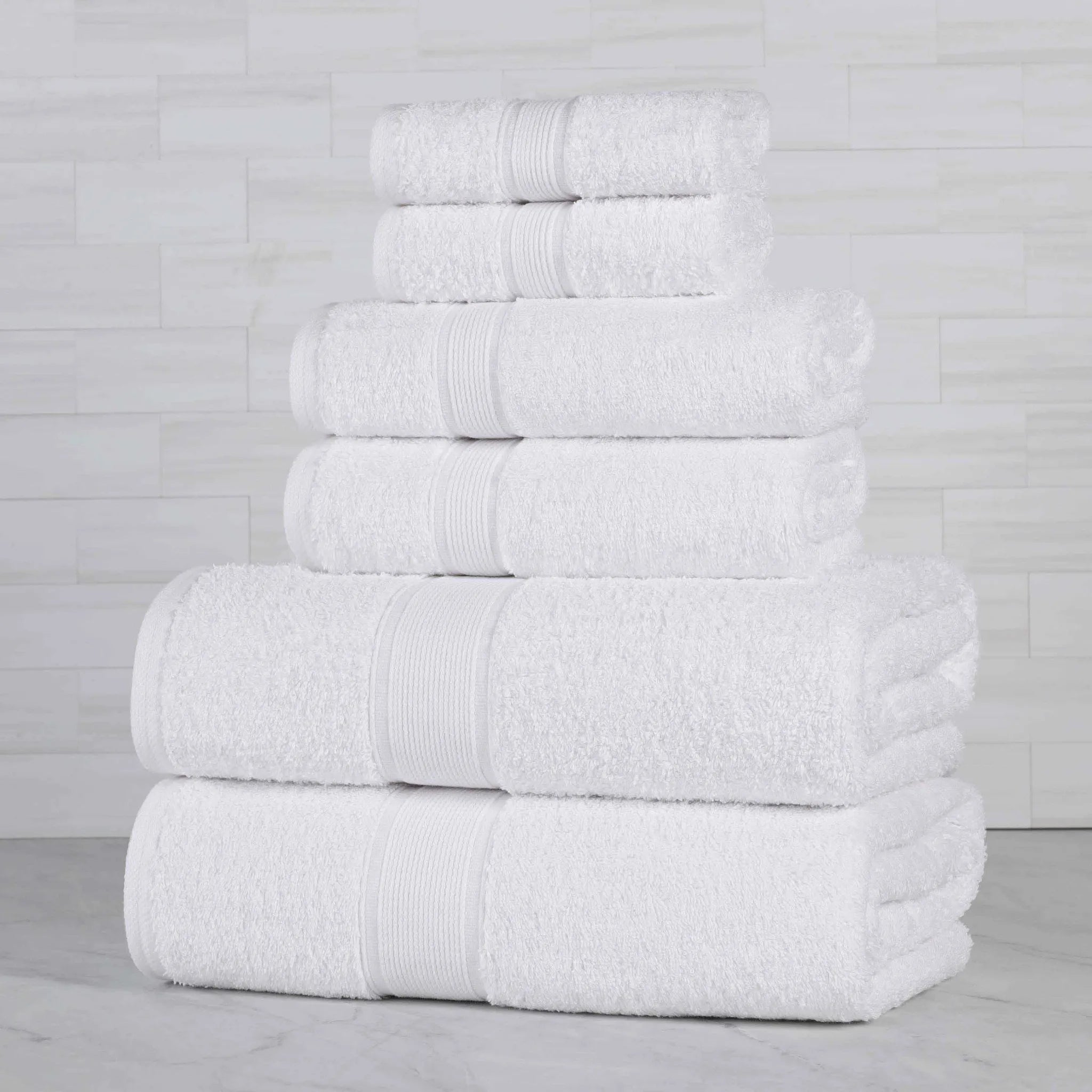 Oregon Organic Cotton Medium Weight Solid 6-Piece Towel Set - Towel Set by Superior Brand