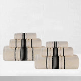 Sadie Zero Twist Cotton Absorbent Solid 6 Piece Towel Set