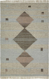 Sayah Eco-Friendly Geometric Handwoven Wool and Cotton Indoor Area Rug