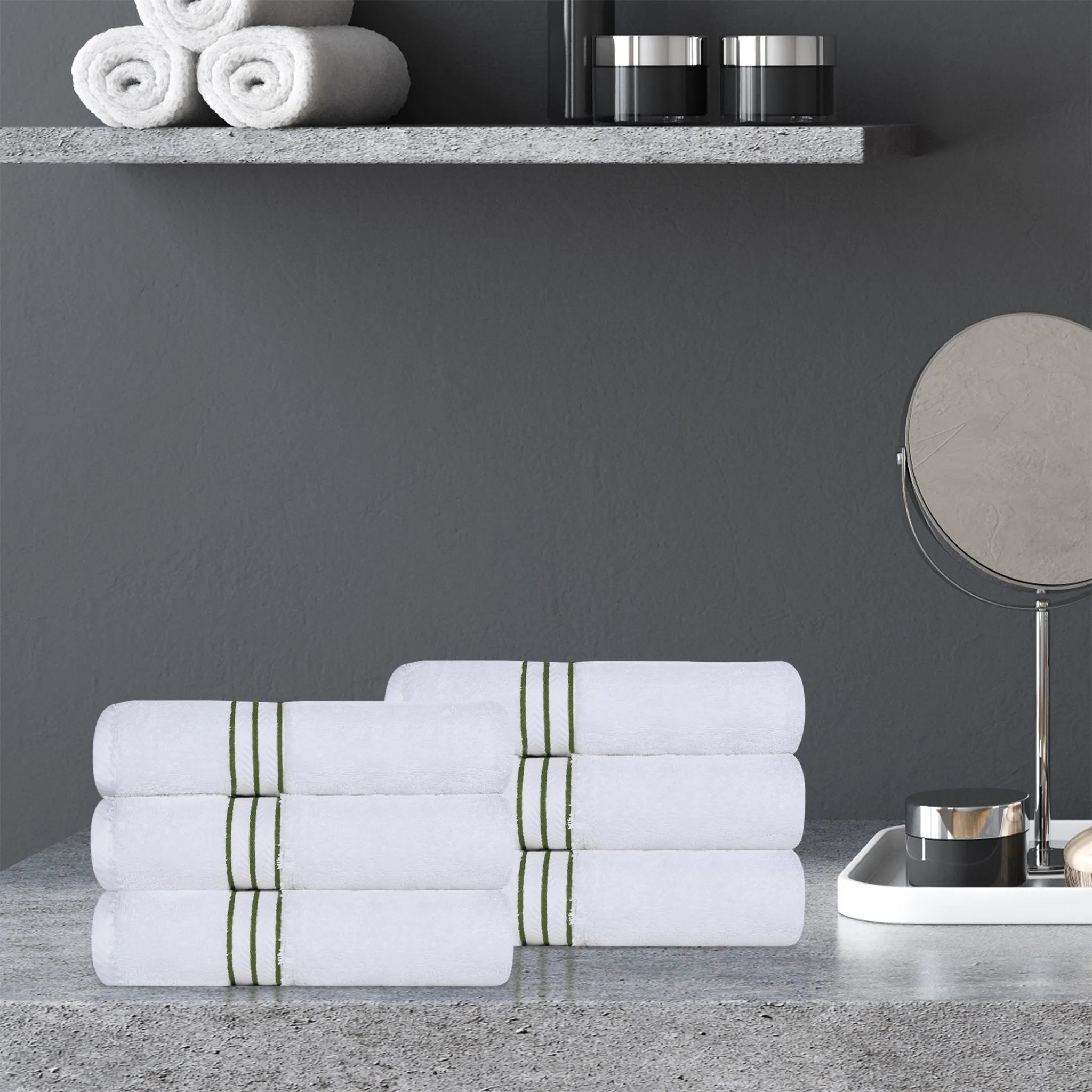 Ultra Plush Turkish Cotton Hand Towels – 6 Piece