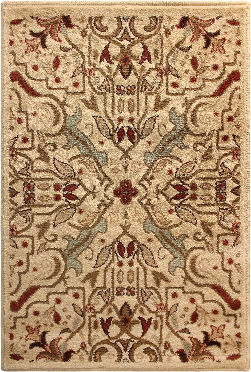 Camille Traditional Floral Medallion Scroll Indoor Area Rug