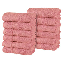 Atlas Combed Cotton Highly Absorbent Solid Face Towels / Washcloths - Blush