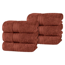 Atlas Combed Cotton Highly Absorbent Solid Hand Towels  - Hot Chocolate