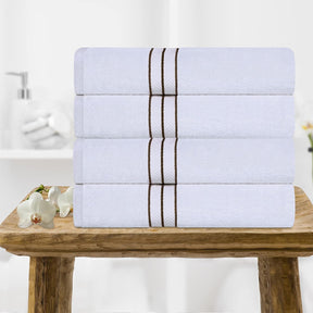 Superior Ultra-Plush Turkish Cotton Super Absorbent Solid Bath Towel Set of 4 - Latte